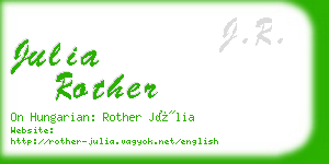julia rother business card
